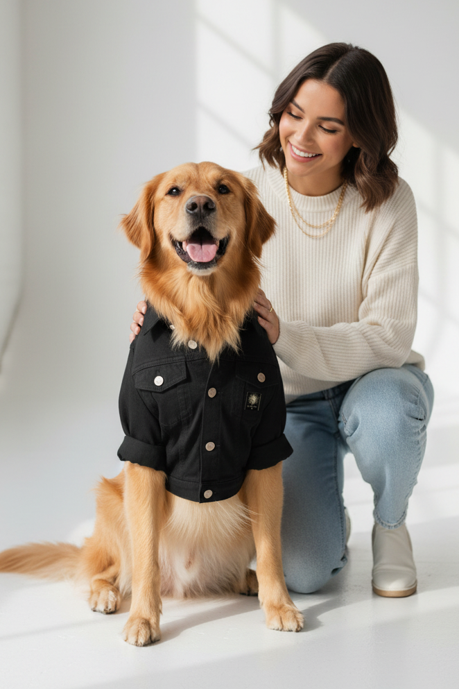 MXP 700- Dog Denim Jacket | Portman & Pooch PP003 Black