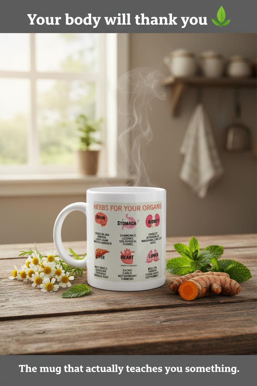 MXA 800- Herbs Mug - White 11oz Ceramic Mug